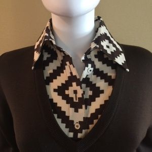 Tory Burch Brown Wool Sweater